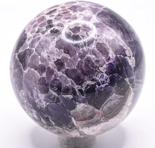 2.1 英寸 200 克夢幻紫水晶球（帶底座）