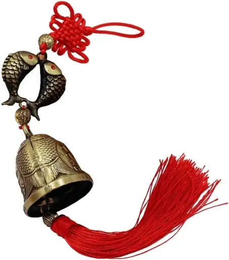 DMtse 中國風幸運風水古董鈴鐺（雙魚款）